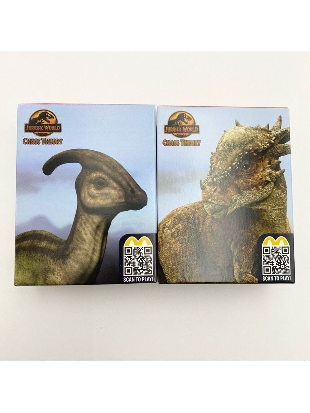 McDonald's 2024 Jurassic World Chaos Theory Parasaurolophus & Stygimoloch NIB